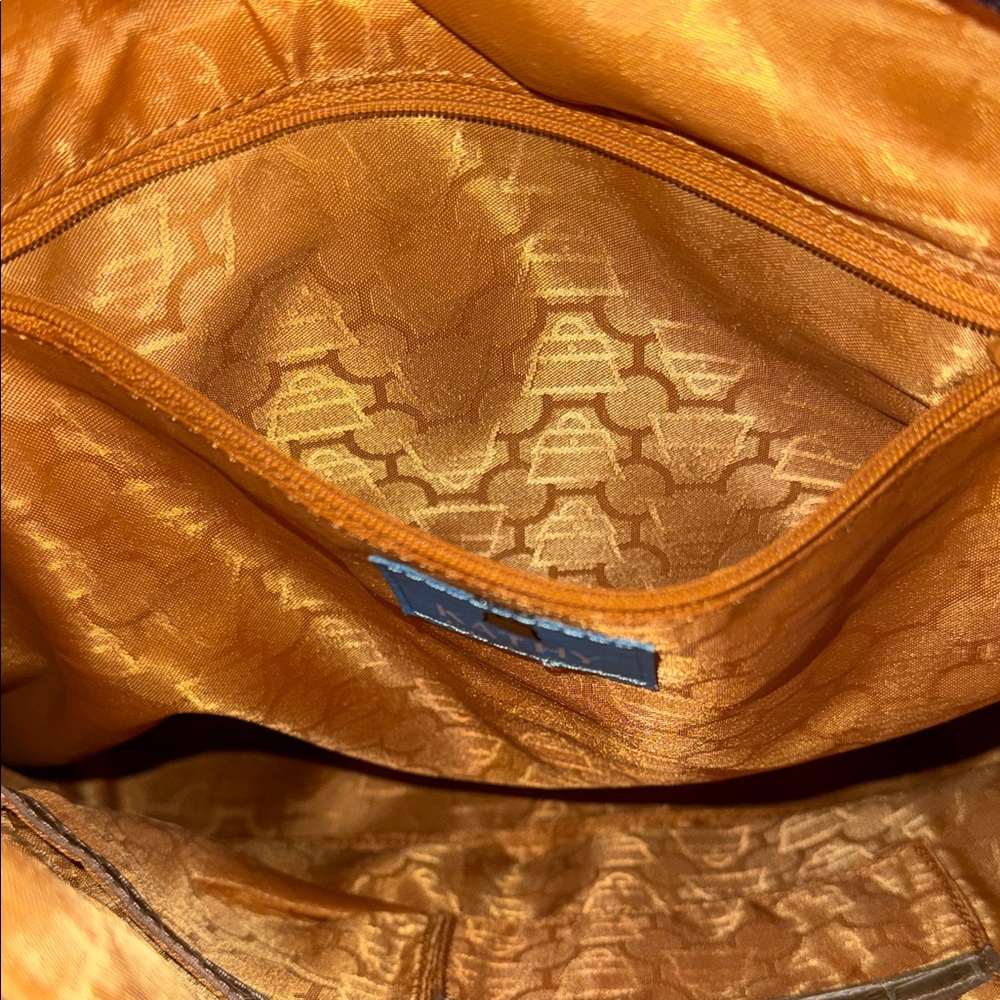 Kathy Van Zeeland Brown Bronze Embellished Shoulder Tote with Charms! - Picture 13 of 15